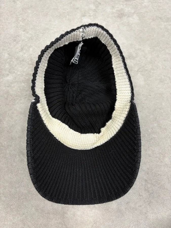 Bikkembergs Black Wool Ribbed Baseball Cap IJZVjka 4