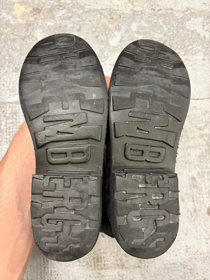 Bikkembergs Black Woven Embossed Leather Boots hAPCHek 6