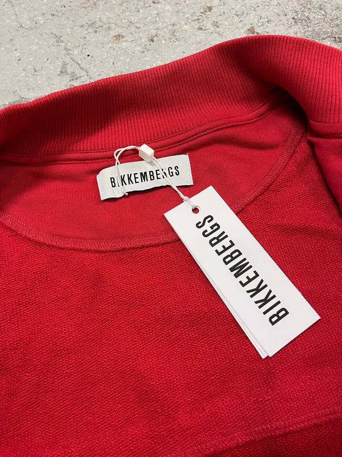 Bikkembergs Cotton-Blend Cargo Pocket  Red Zip-Up Sweater FEWpKHj 8