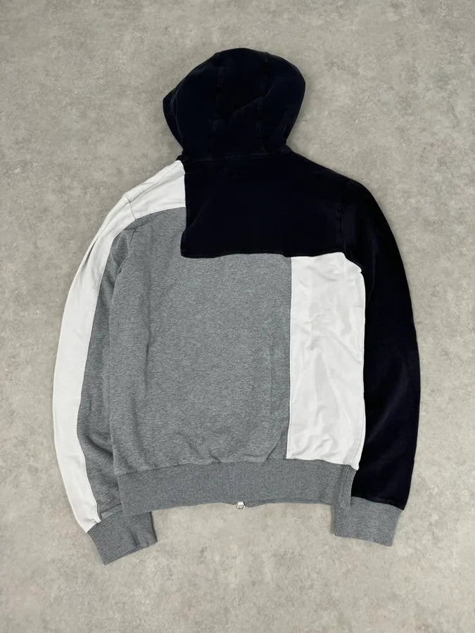 SS2014 Bikkembergs Sport Grey Colorblock Zip-up Hoodie uOJDjbg 5