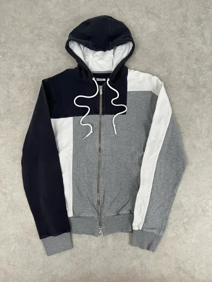 SS2014 Bikkembergs Sport Grey Colorblock Zip-up Hoodie uOJDjbg 3