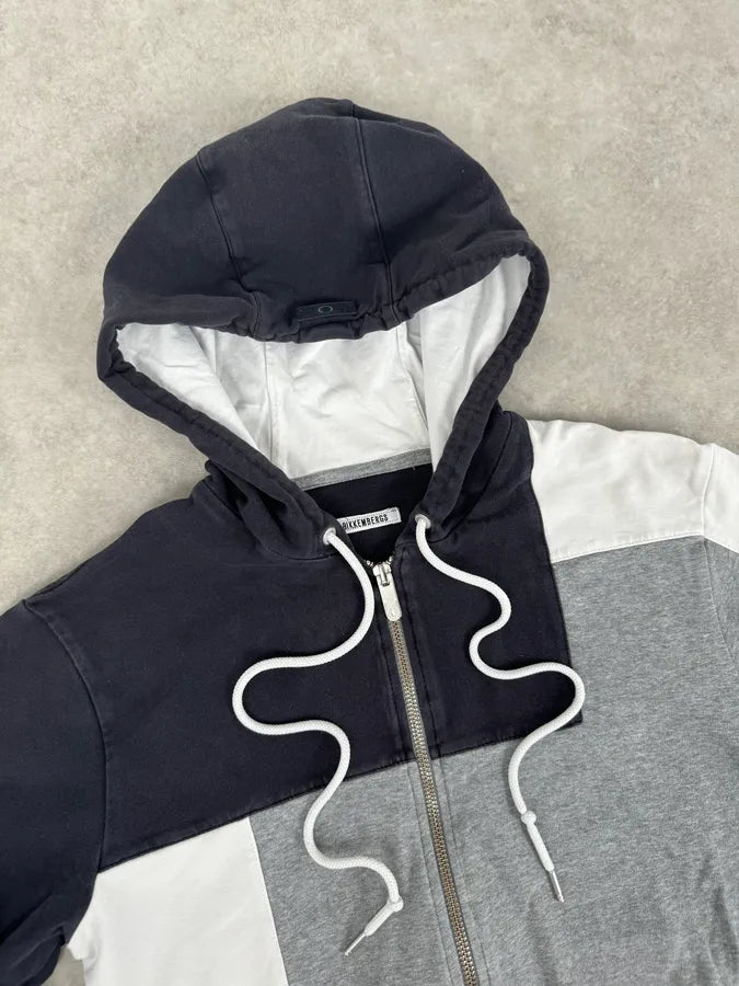 SS2014 Bikkembergs Sport Grey Colorblock Zip-up Hoodie uOJDjbg 4
