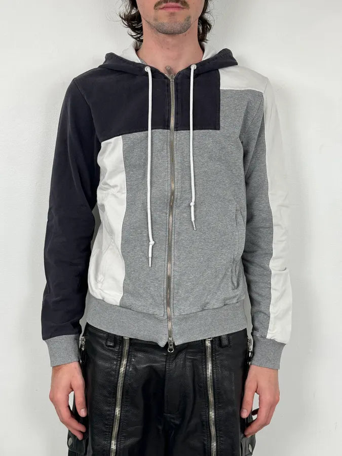 SS2014 Bikkembergs Sport Grey Colorblock Zip-up Hoodie uOJDjbg 1