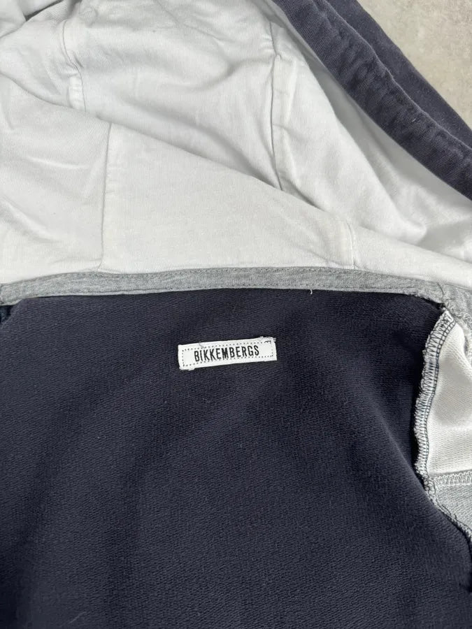 SS2014 Bikkembergs Sport Grey Colorblock Zip-up Hoodie uOJDjbg 9