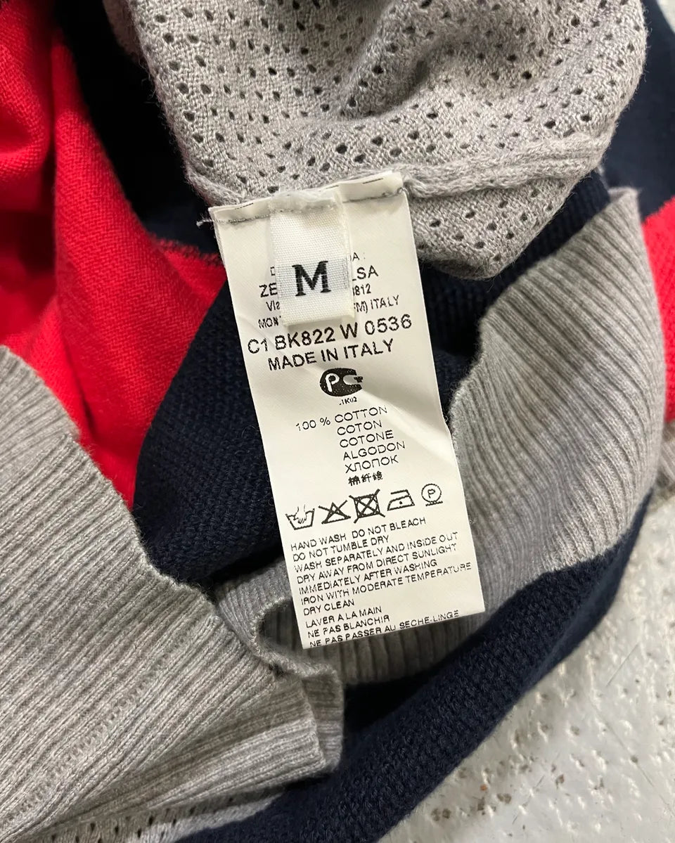Bikkembergs Grey Navy Red Colorblock Sweater hzUfztf 8