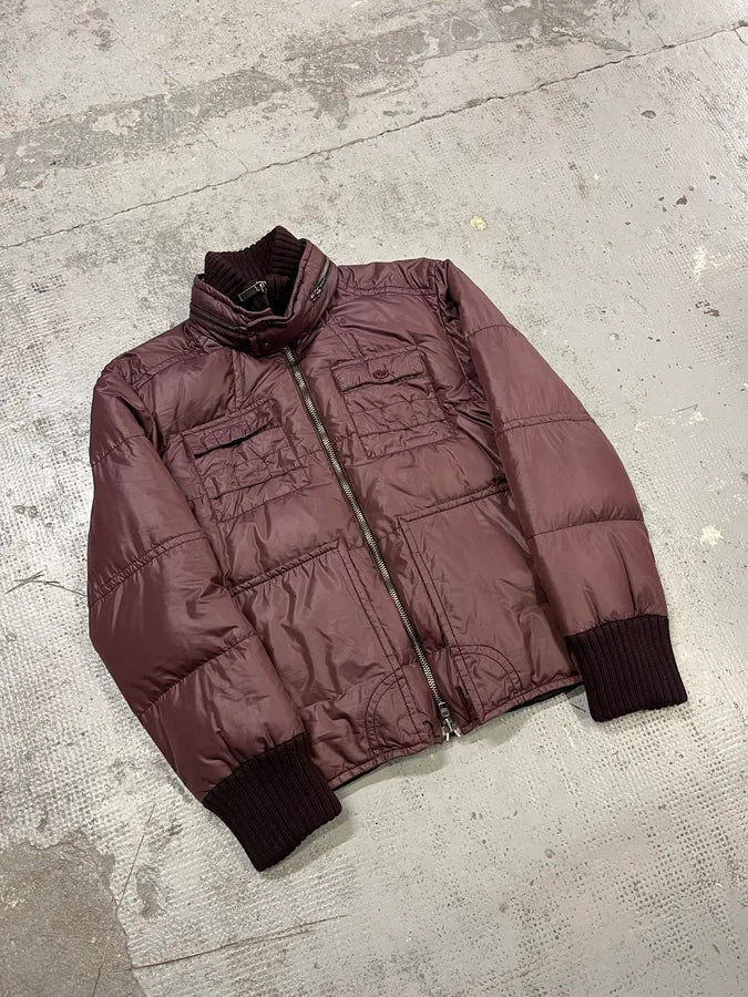Bikkembergs Multi-Pocket Mauve Nylon Puffer Jacket IGTiHKY 3