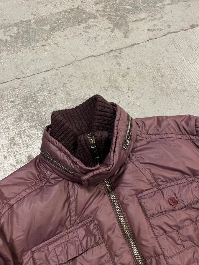 Bikkembergs Multi-Pocket Mauve Nylon Puffer Jacket IGTiHKY 5