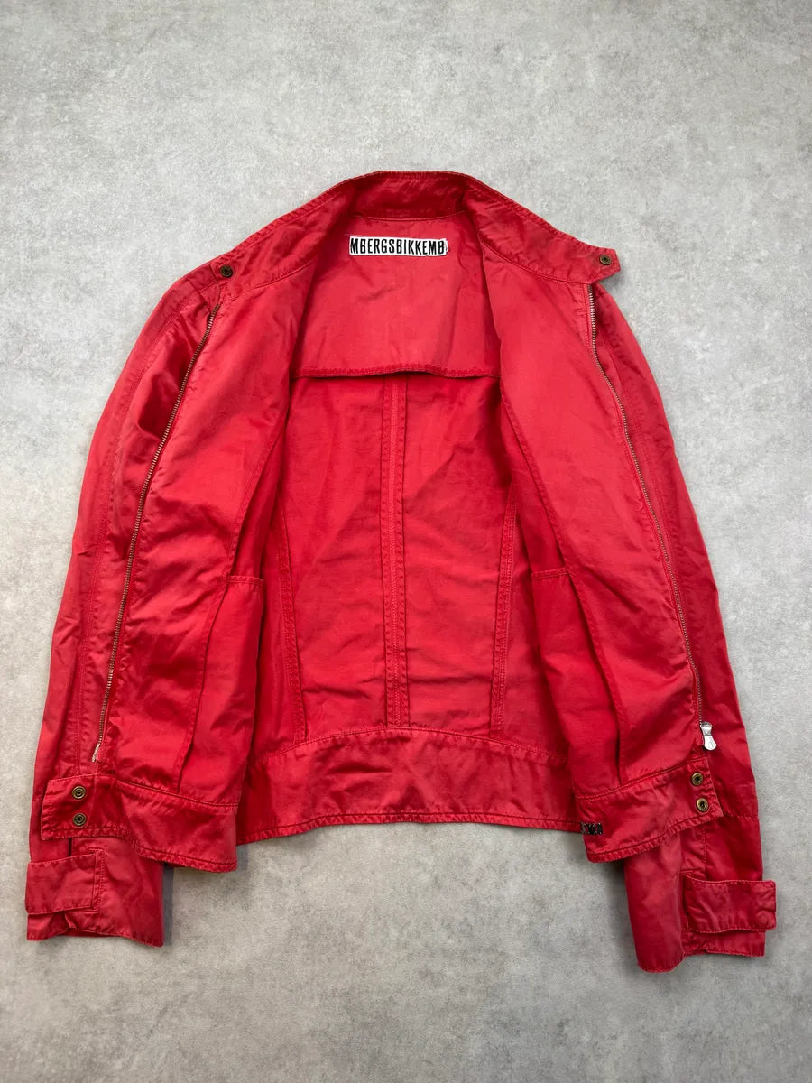 2010s Dirk Bikkembergs Red Biker Jacket PjkLVxZ 7