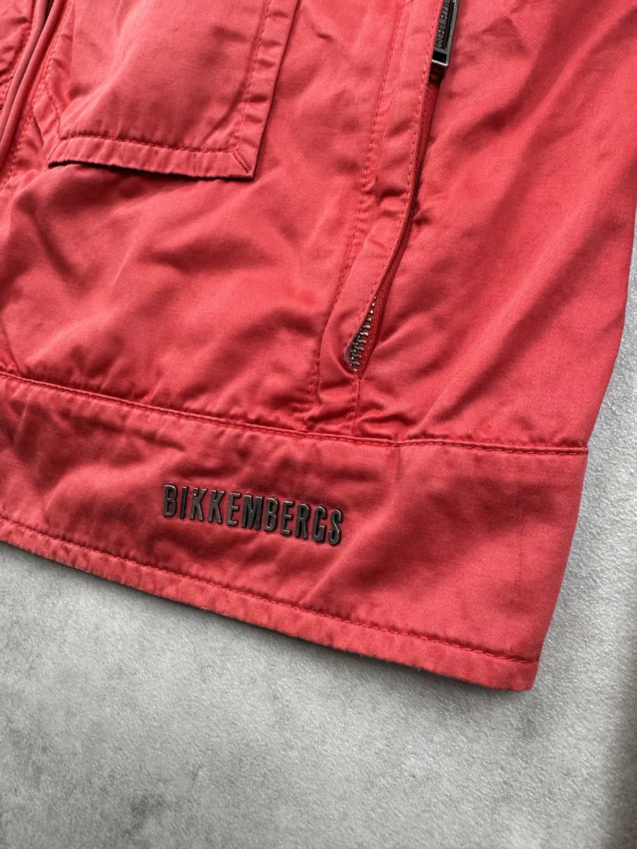 2000s Bikkembergs Red Nylon Multi-Pocket Jacket uDhgqKV 6