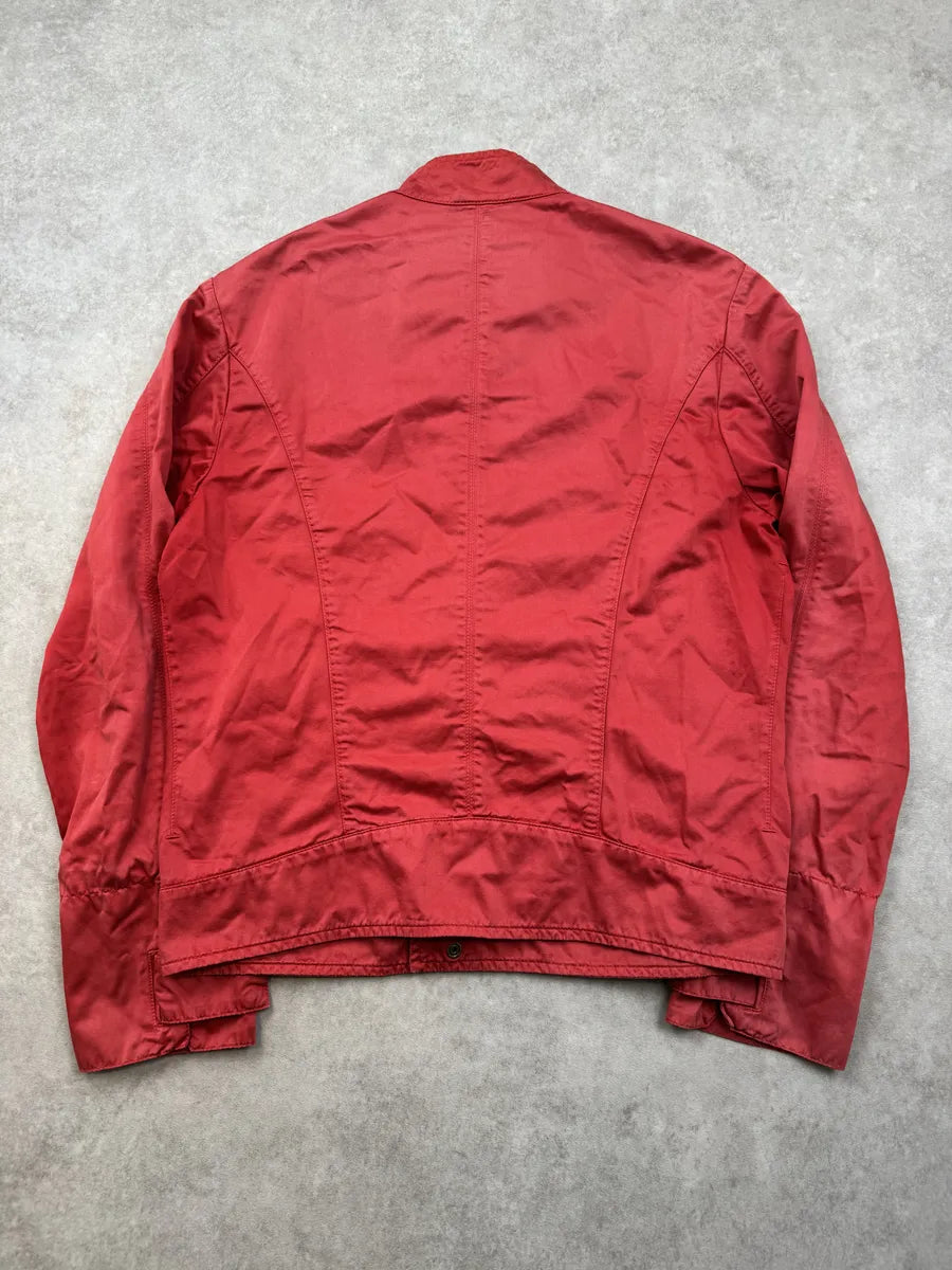 2000s Bikkembergs Red Nylon Multi-Pocket Jacket uDhgqKV 8