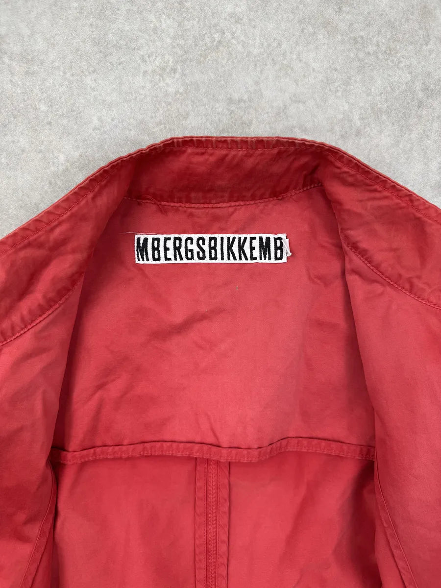 2000s Bikkembergs Red Nylon Multi-Pocket Jacket uDhgqKV 9