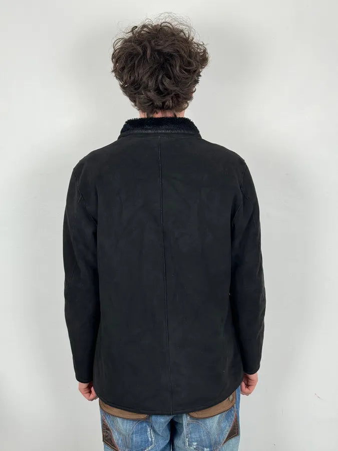 2000s Armani Collezioni Black Faux Fur Coat giSMrLn 2