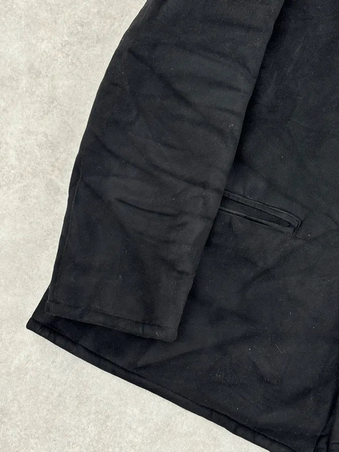 2000s Armani Collezioni Black Faux Fur Coat giSMrLn 8