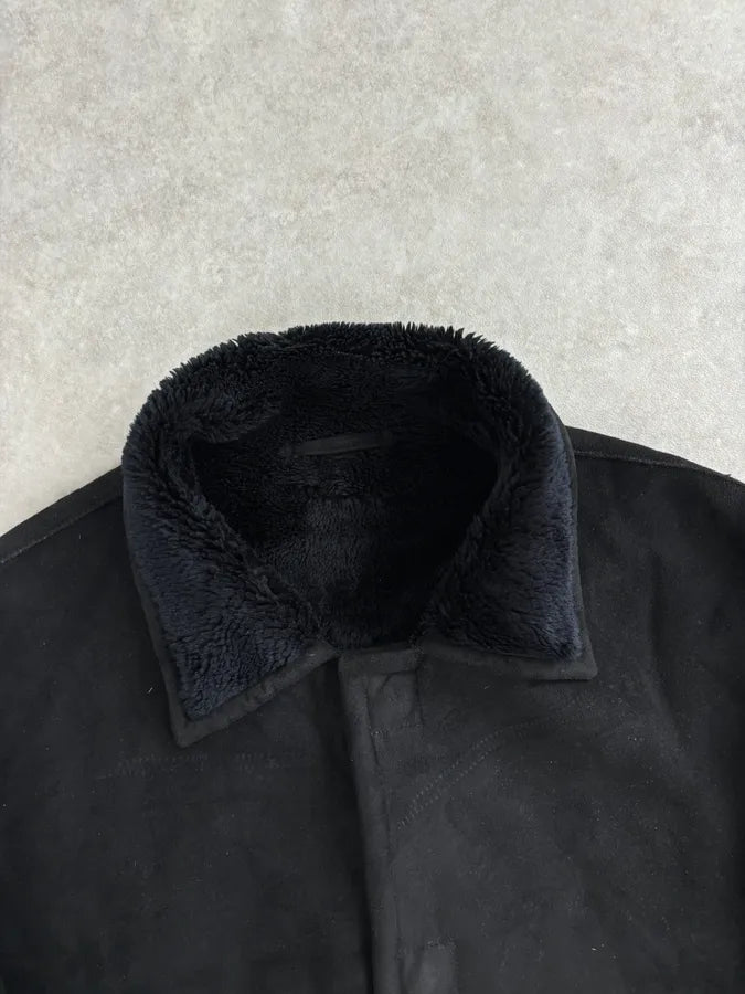 2000s Armani Collezioni Black Faux Fur Coat giSMrLn 7