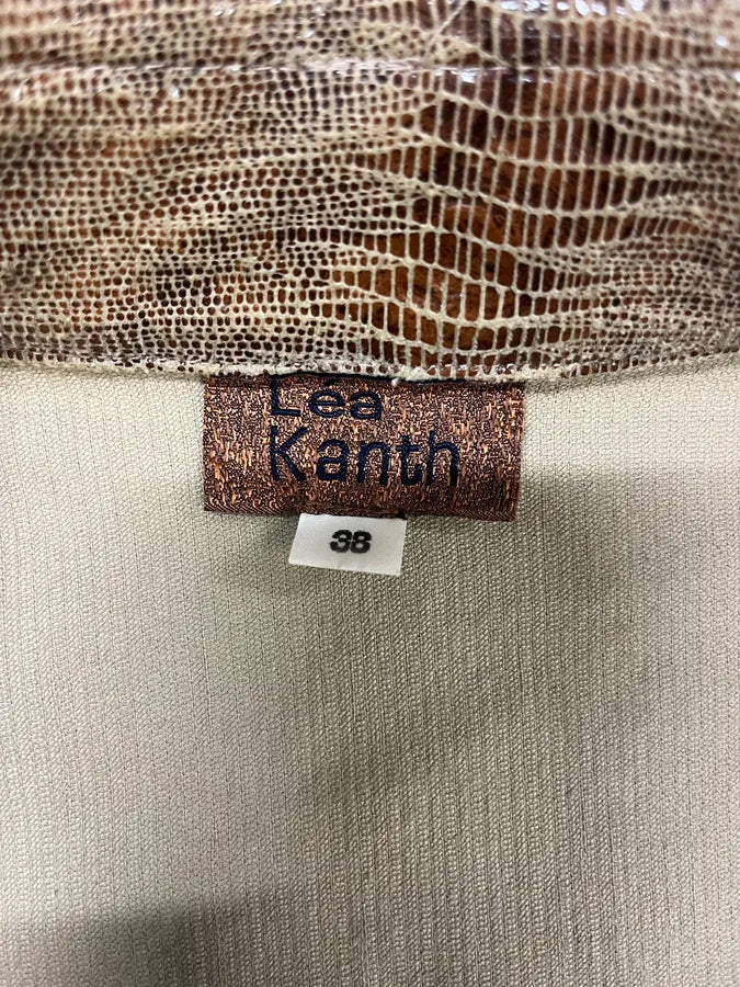 Lea Kanth Snakeskin Effect Beige Jacket orhapad 8