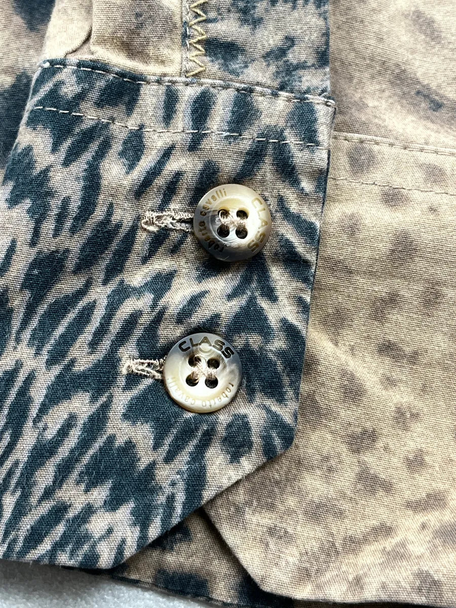 2000s Roberto Cavalli Beige Leopard Western Shirt bmsqXWpe 9