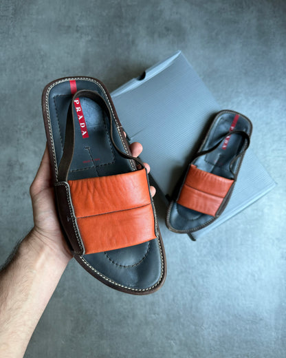 Prada Orange Leather Slide (44) - 1