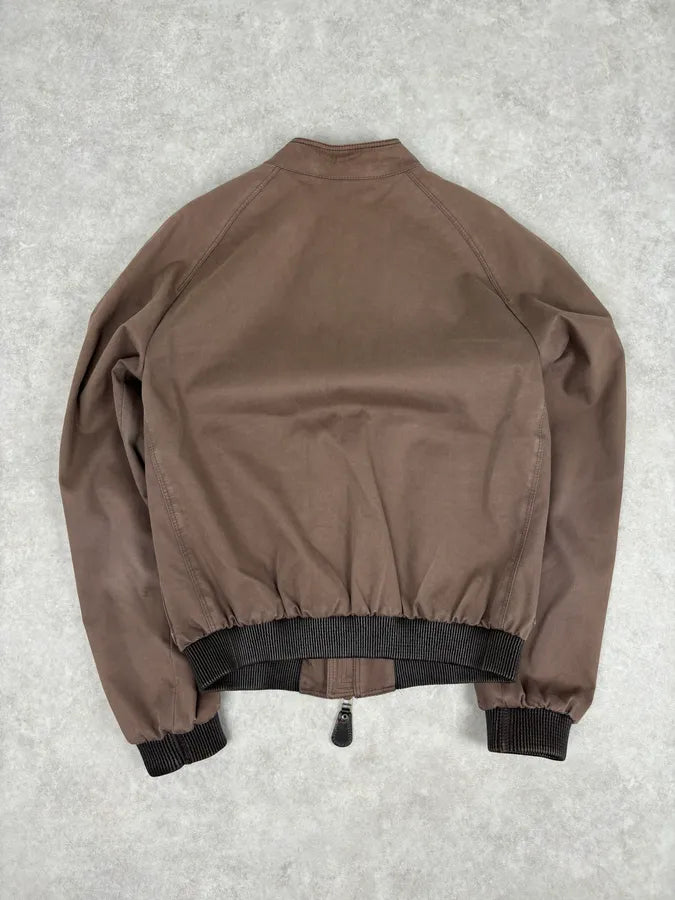 Burberry Prorsum Brown Utility Moto  Leather Jacket  vXaNGGY 4
