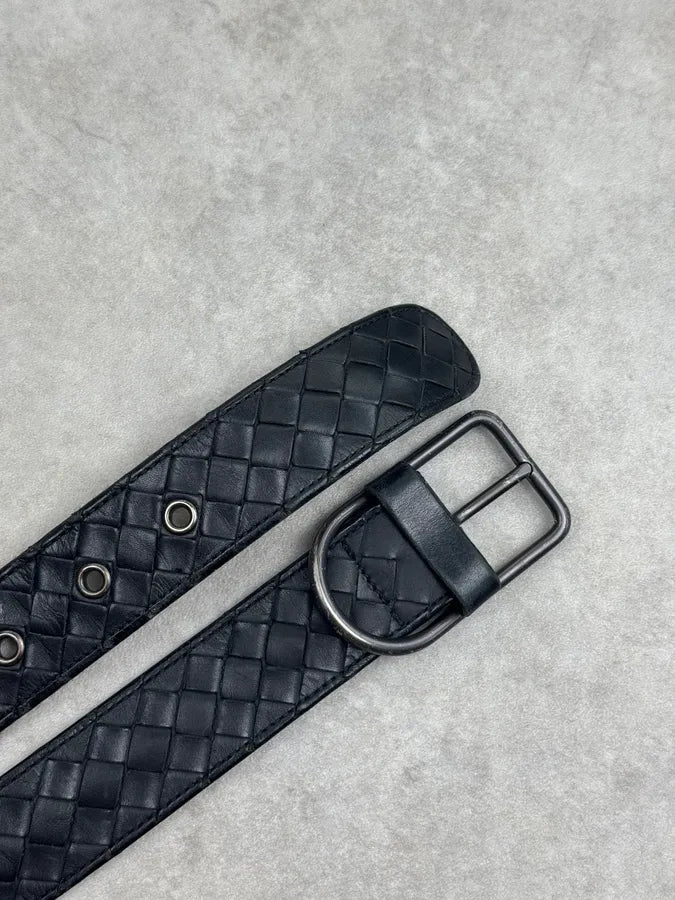 Bottega Veneta Black Woven Leather Belt gPorPpZ 4