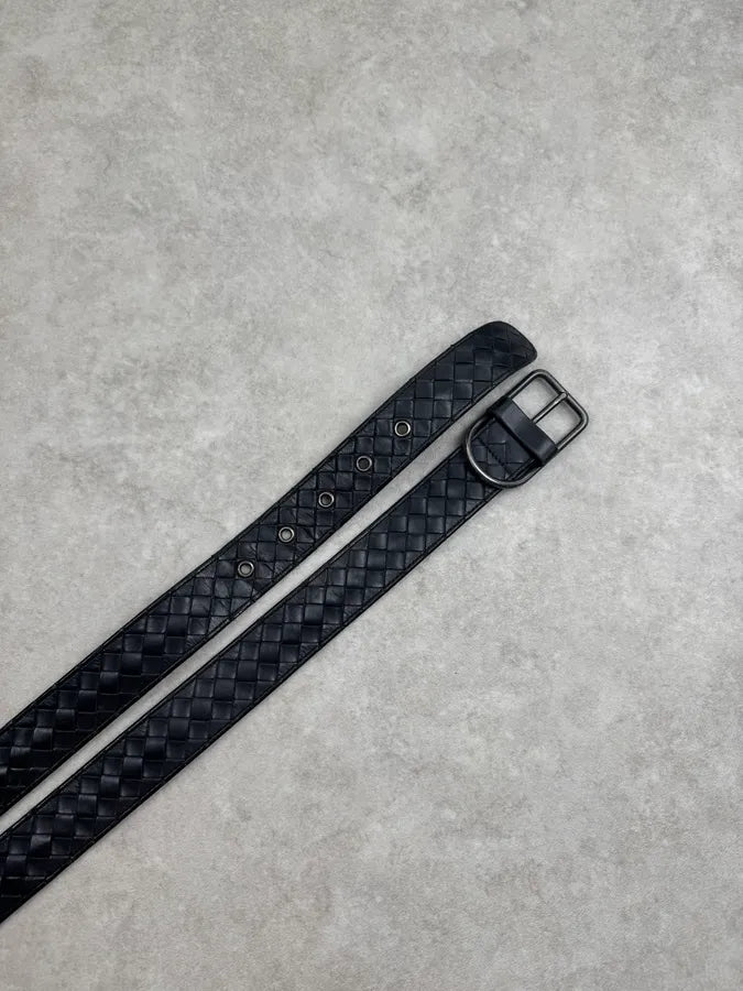Bottega Veneta Black Woven Leather Belt gPorPpZ 3