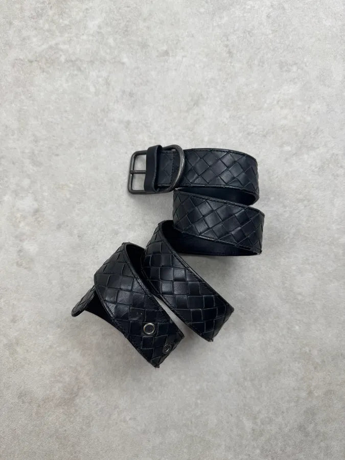 Bottega Veneta Black Woven Leather Belt gPorPpZ 2