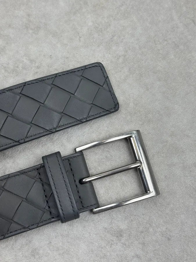 Bottega Grey Woven Leather Belt BcEqqYr 4