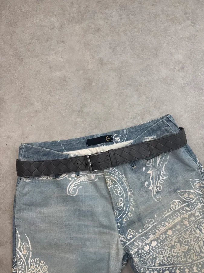 Bottega Grey Woven Leather Belt BcEqqYr 1
