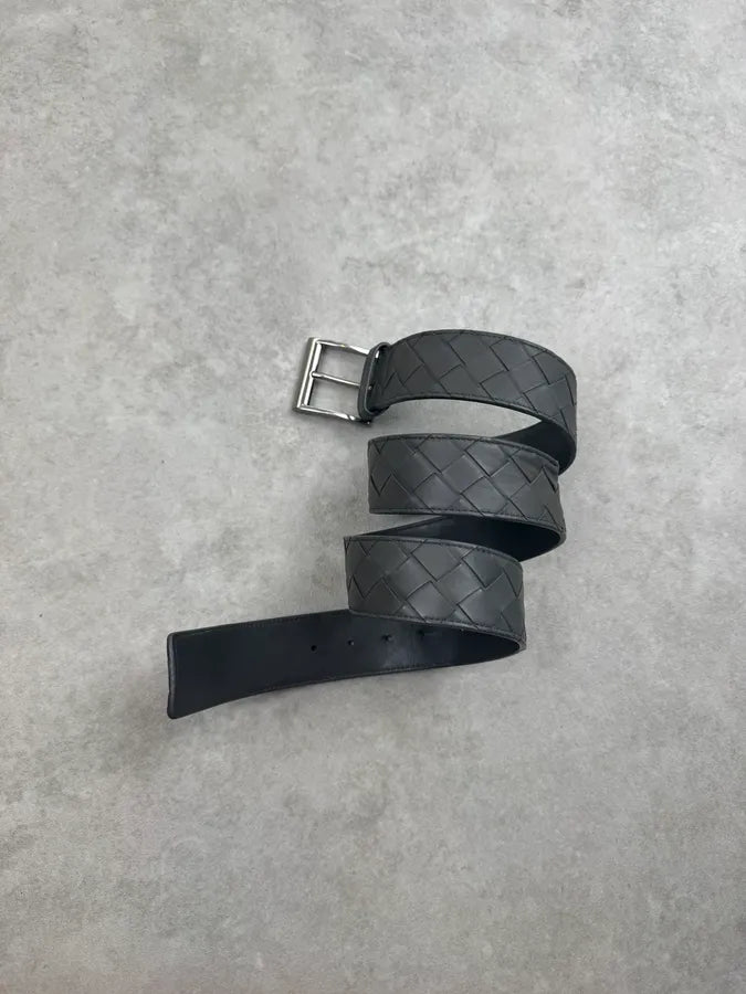 Bottega Grey Woven Leather Belt BcEqqYr 2