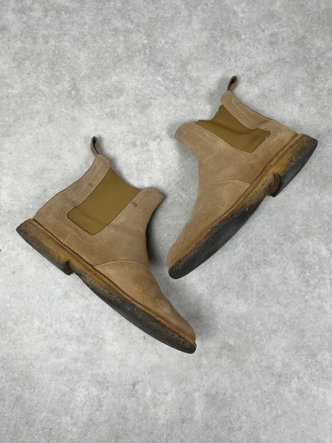 Bottega Veneta Beige Suede Leather Boots JpEvkDe 3