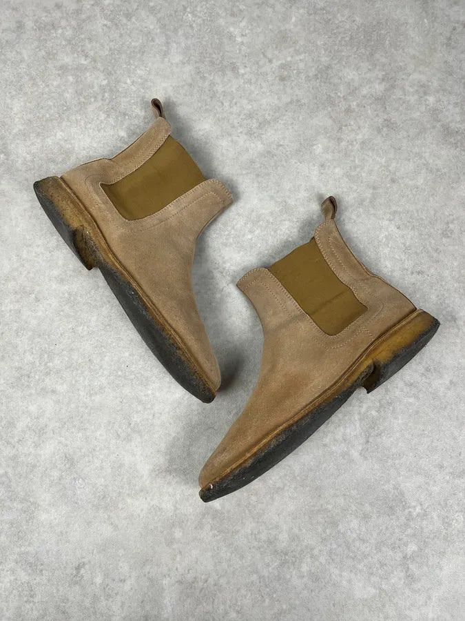 Bottega Veneta Beige Suede Leather Boots JpEvkDe 2