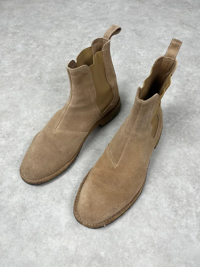 Bottega Veneta Beige Suede Leather Boots JpEvkDe 4