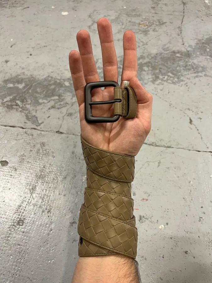 Bottega Veneta Beige Woven Leather Belt eAgWGsl 0