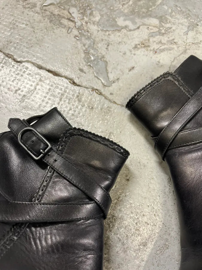 Bottega Veneta Black Leather Ankle Boots gzjfzHD 3
