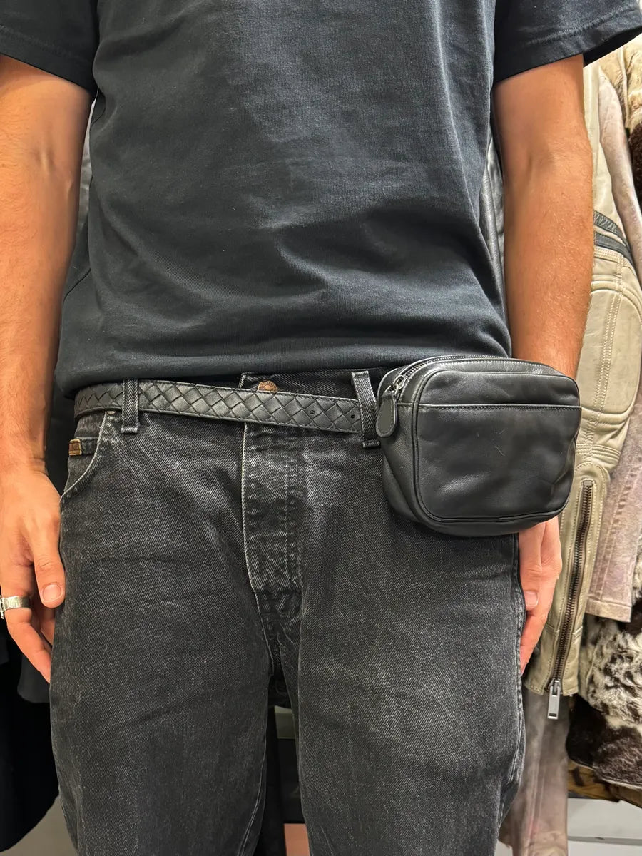 Bottega Veneta Black Leather Belt Bag YIqBWih 0