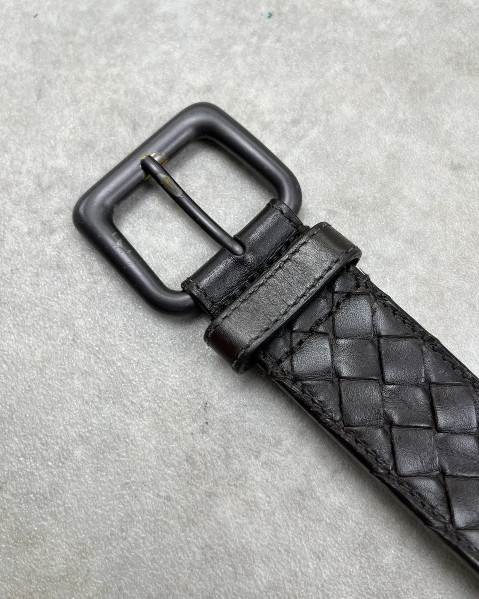 Bottega Veneta Black Leather Intrecciato Belt StSGoAF 4