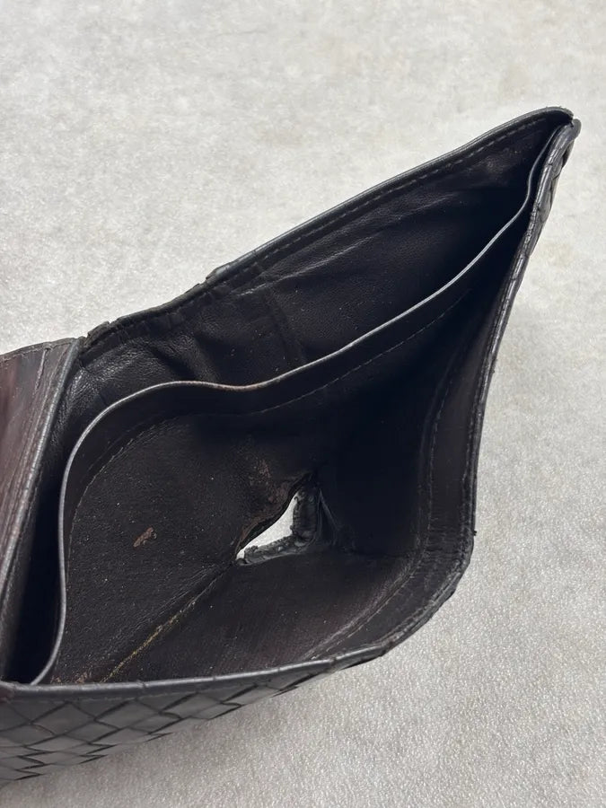 Bottega Veneta Black Leather Intrecciato Wallet UlHoJJd 8