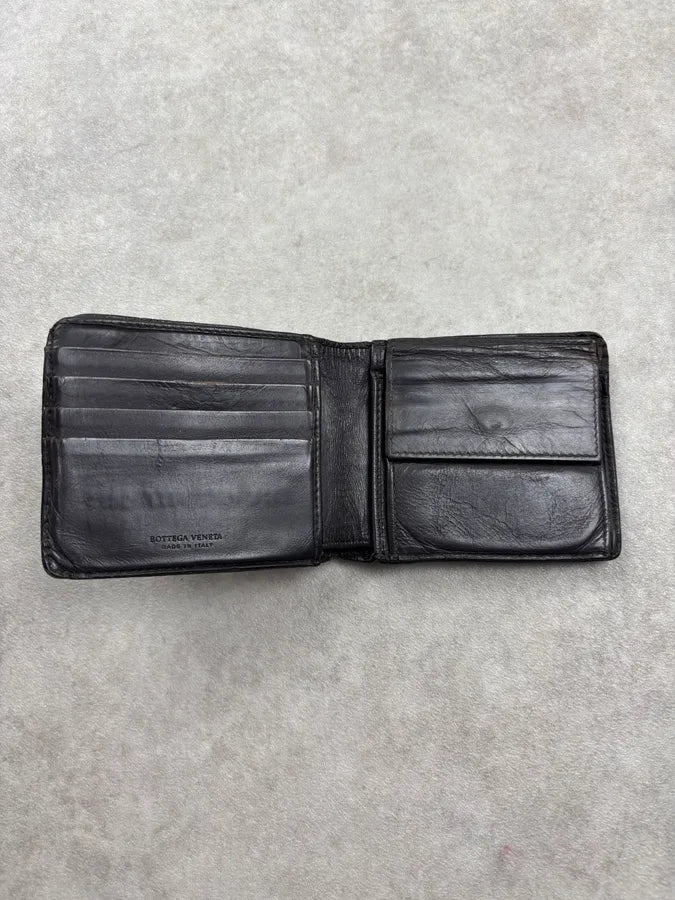 Bottega Veneta Black Leather Intrecciato Wallet UlHoJJd 5
