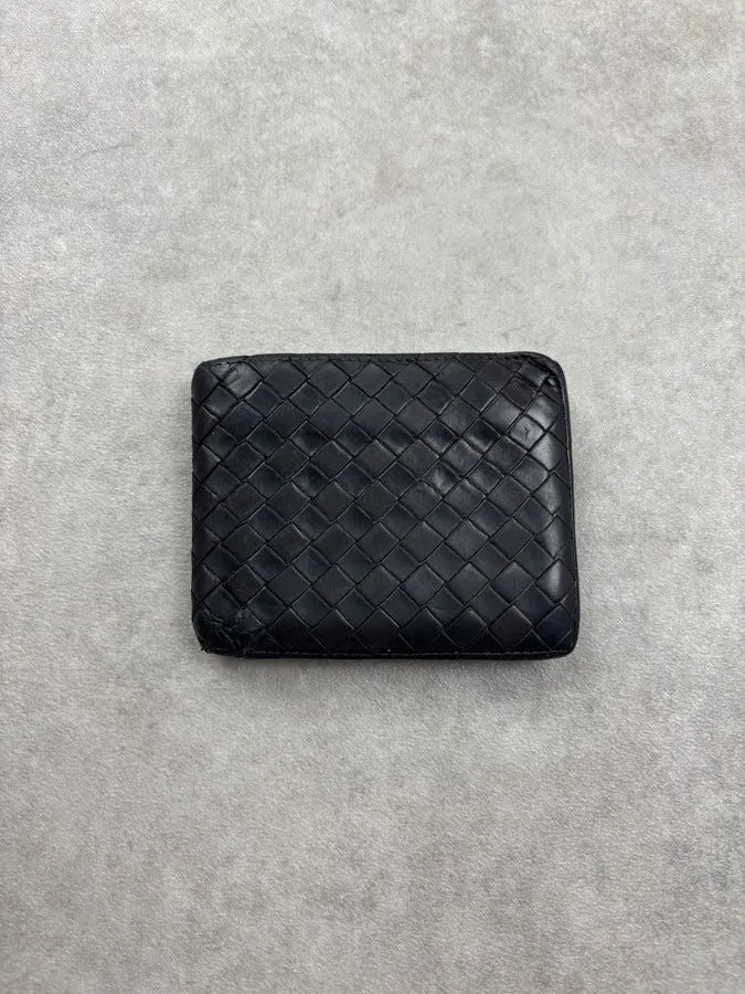 Bottega Veneta Black Leather Intrecciato Wallet UlHoJJd 0