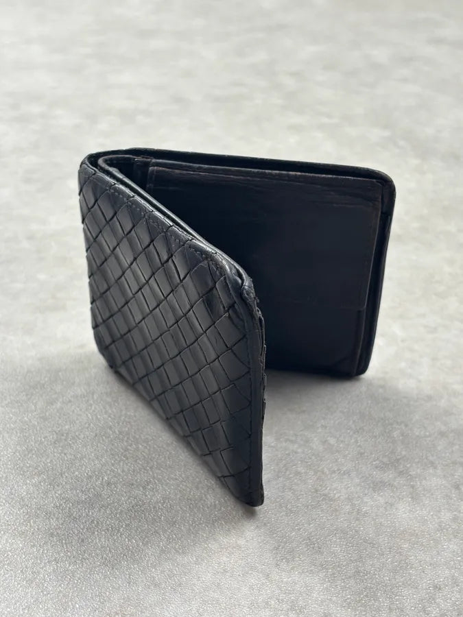 Bottega Veneta Black Leather Intrecciato Wallet UlHoJJd 1