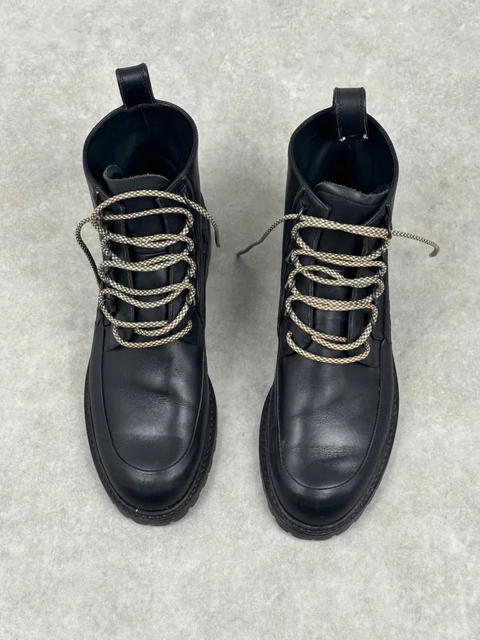 Bottega Veneta Black Leather Lace-Up Boots KOUpMbO 1