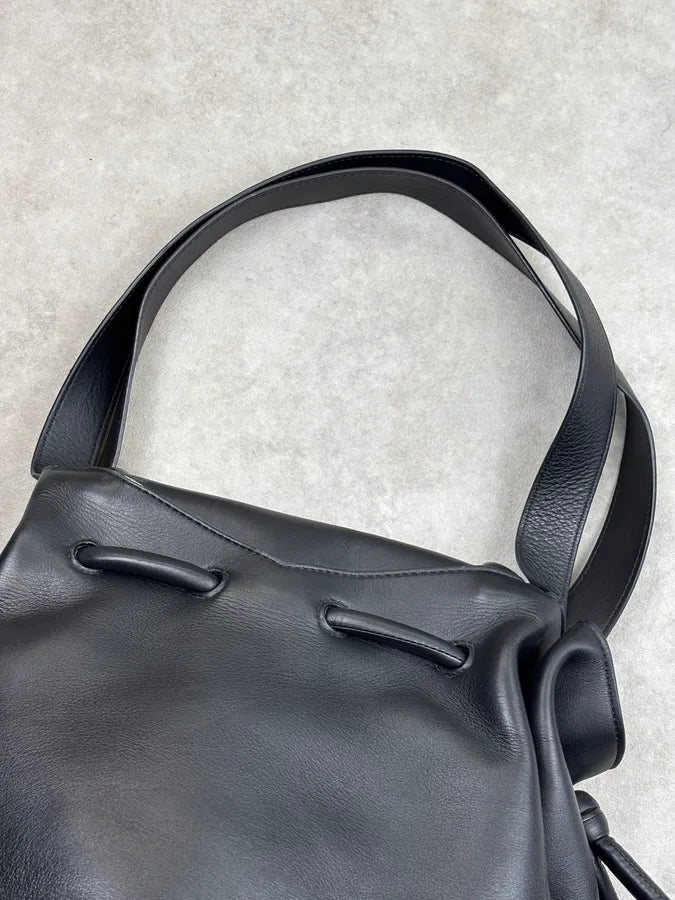 Bottega Veneta Beak Black Leather Padded V Shoulder Bag wPUOmxw 10