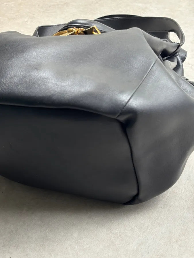 Bottega Veneta Beak Black Leather Padded V Shoulder Bag wPUOmxw 9
