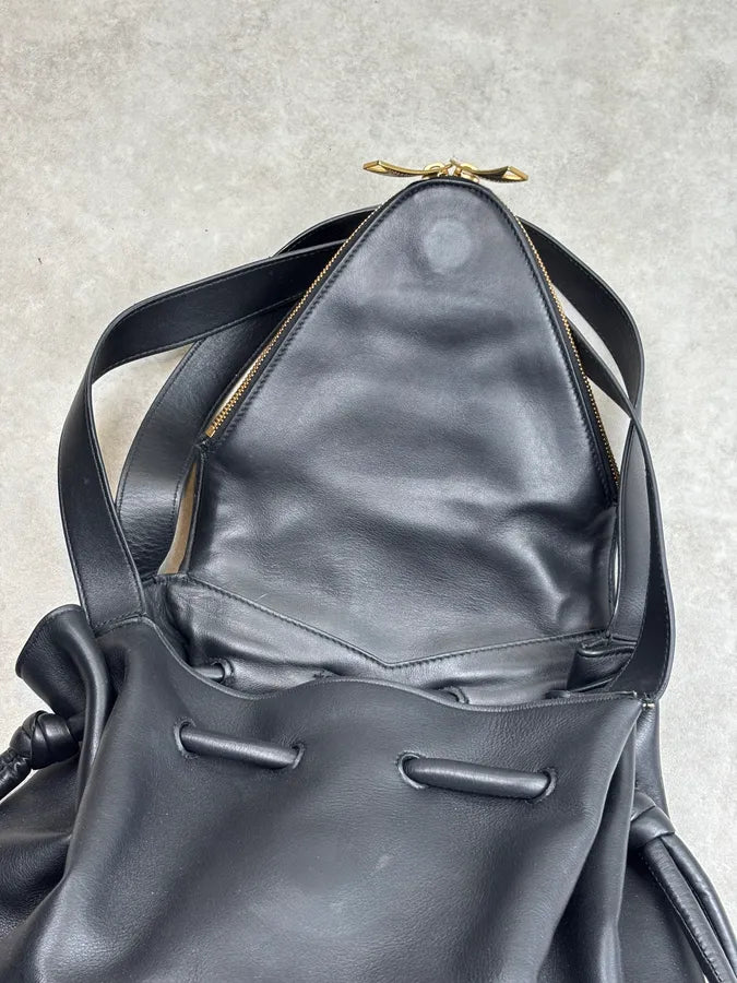 Bottega Veneta Beak Black Leather Padded V Shoulder Bag wPUOmxw 8