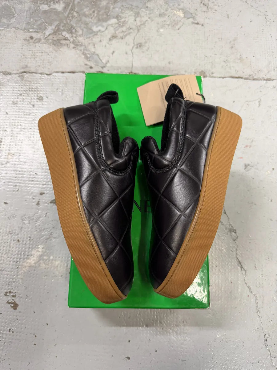 Bottega Veneta Black Leather Rubber Gum Sole Loafers  PFhVemz 7