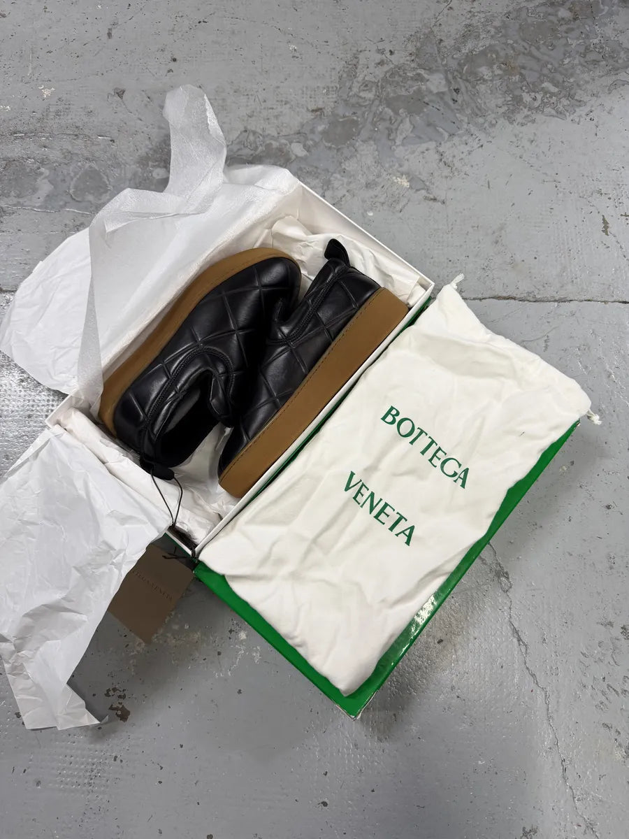 Bottega Veneta Black Leather Rubber Gum Sole Loafers  PFhVemz 9