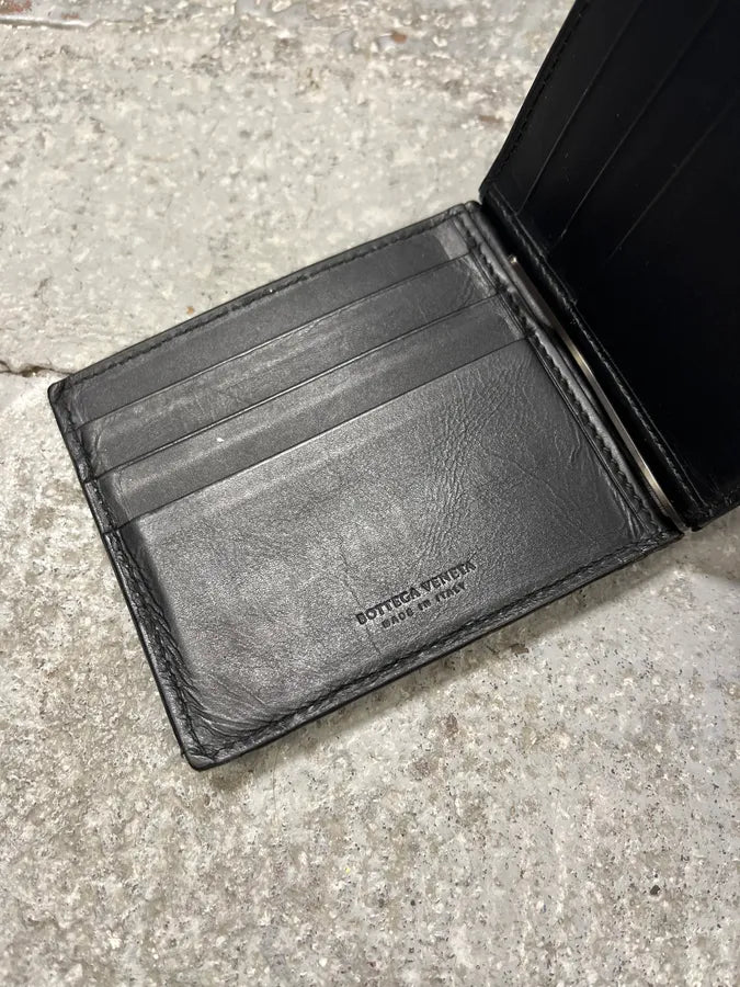 Bottega Veneta Black Leather Woven Wallet (OS) XGSQPRy 3