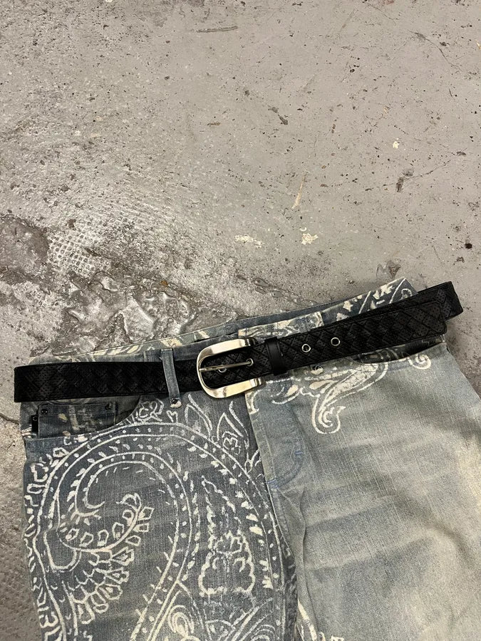 Bottega Veneta Black Perfored Leather Belt kvUEnmG 2