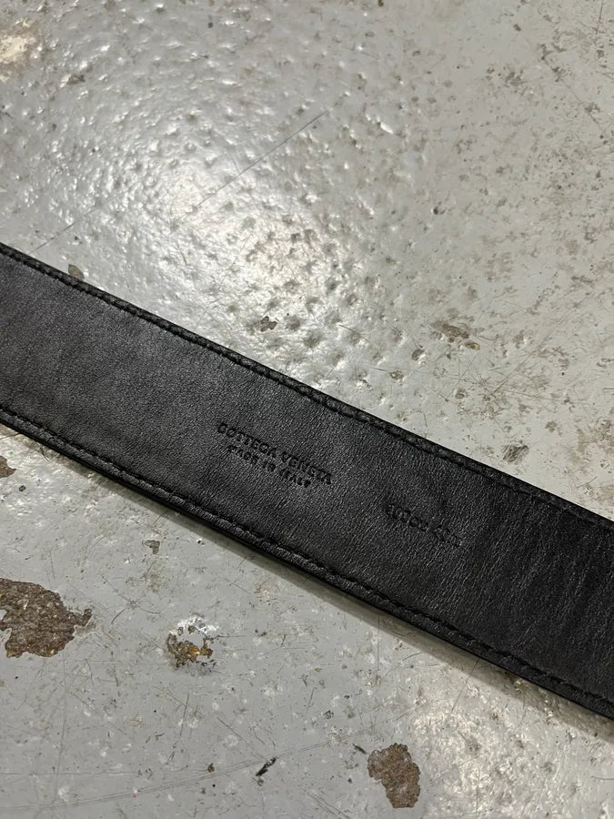 Bottega Veneta Black Perfored Leather Belt kvUEnmG 8