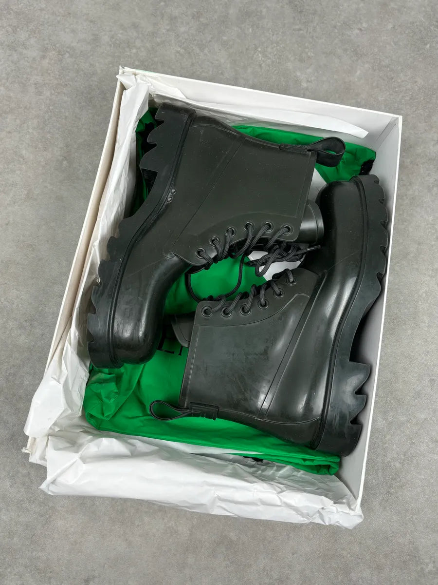Bottega Veneta Dark Green Leather Rubber Lace-Up Boots nkjfcCR 15