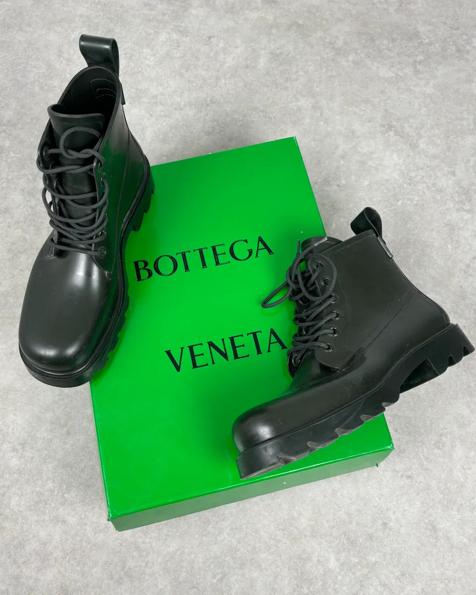 Bottega Veneta Dark Green Leather Rubber Lace-Up Boots nkjfcCR 1